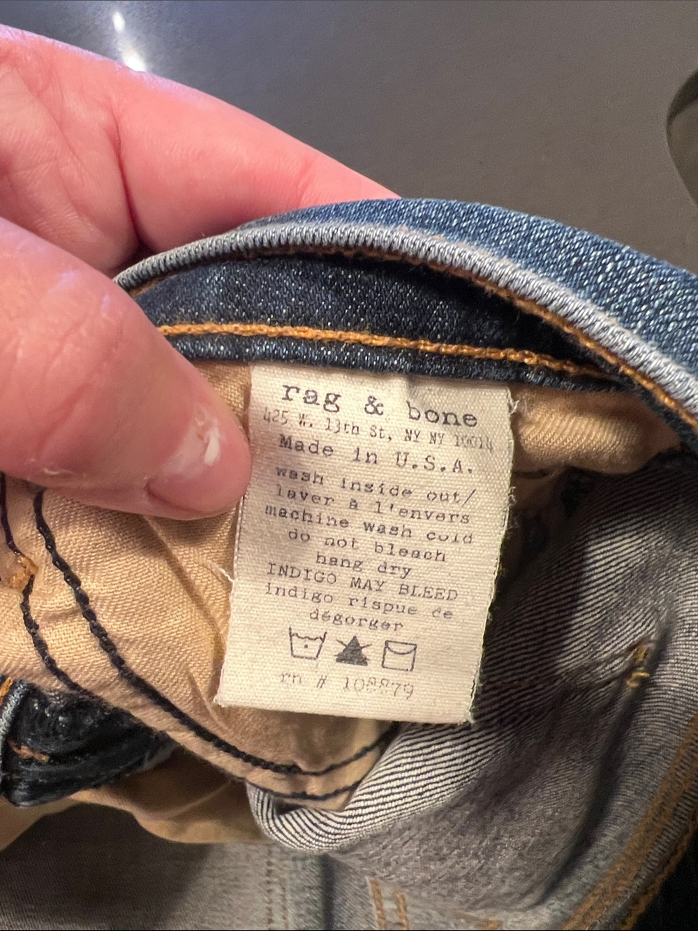 Classic Rag & Bone Slim Capri Blue Women’s Jeans. Size 26! 28 inseam - Picture 4 of 6